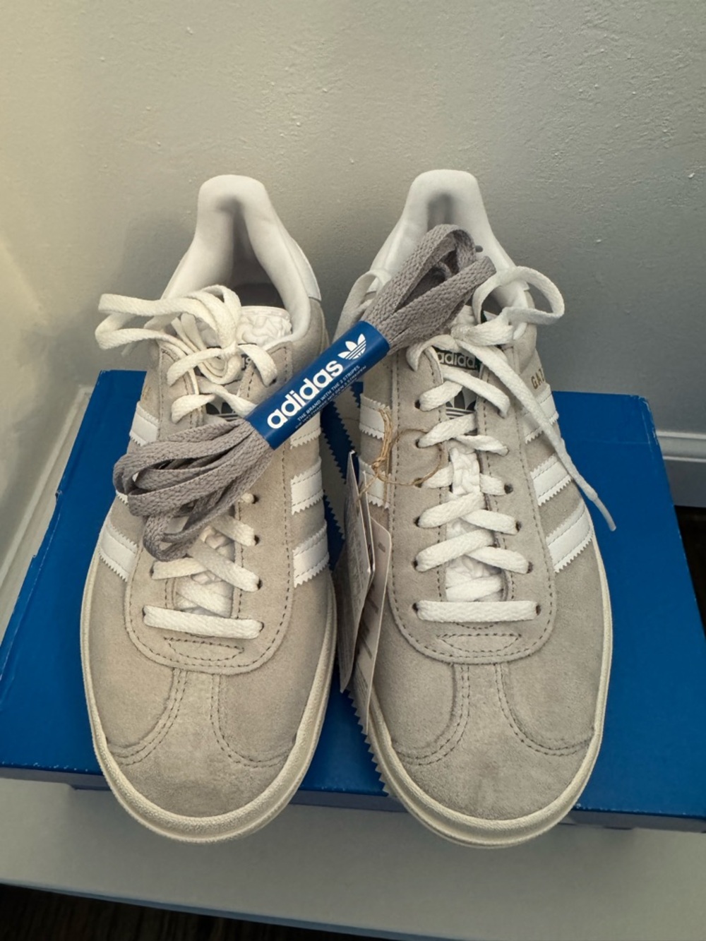 Adidas Women’s Gazelle Bold Gray White Sneakers